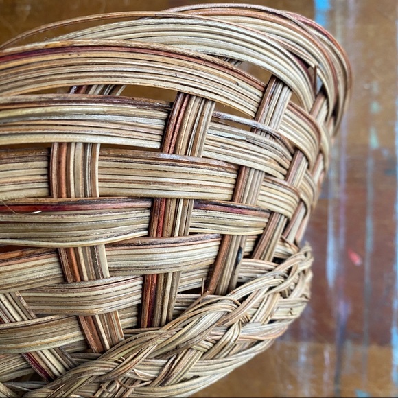 Vintage Wicker Woven Wall Basket